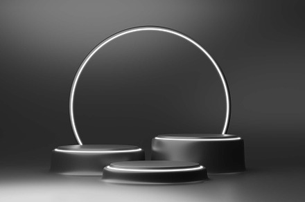 3d render of a stage modern black, an Arts & Entertainment Photo by MOOSPACE_STUDIO