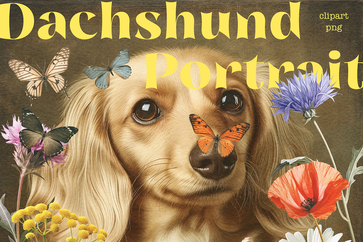 Dachshund Portrait, an Object Graphic by TheCuteShop (Photo 3 of 6)