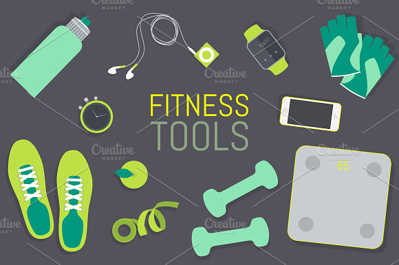 Set Of Fitness Tools