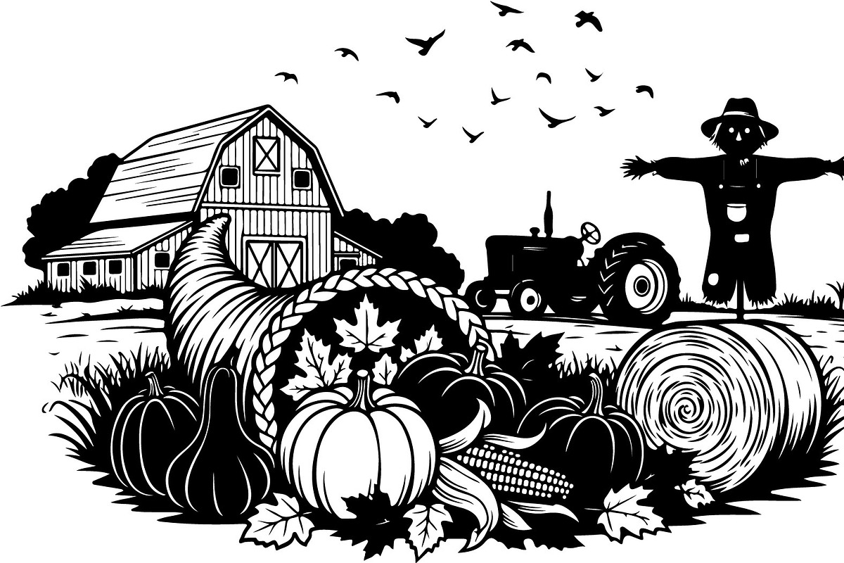 Thanksgiving Harvest SVG Bundle, an Illustration by Designs_River (Photo 35 of 48)