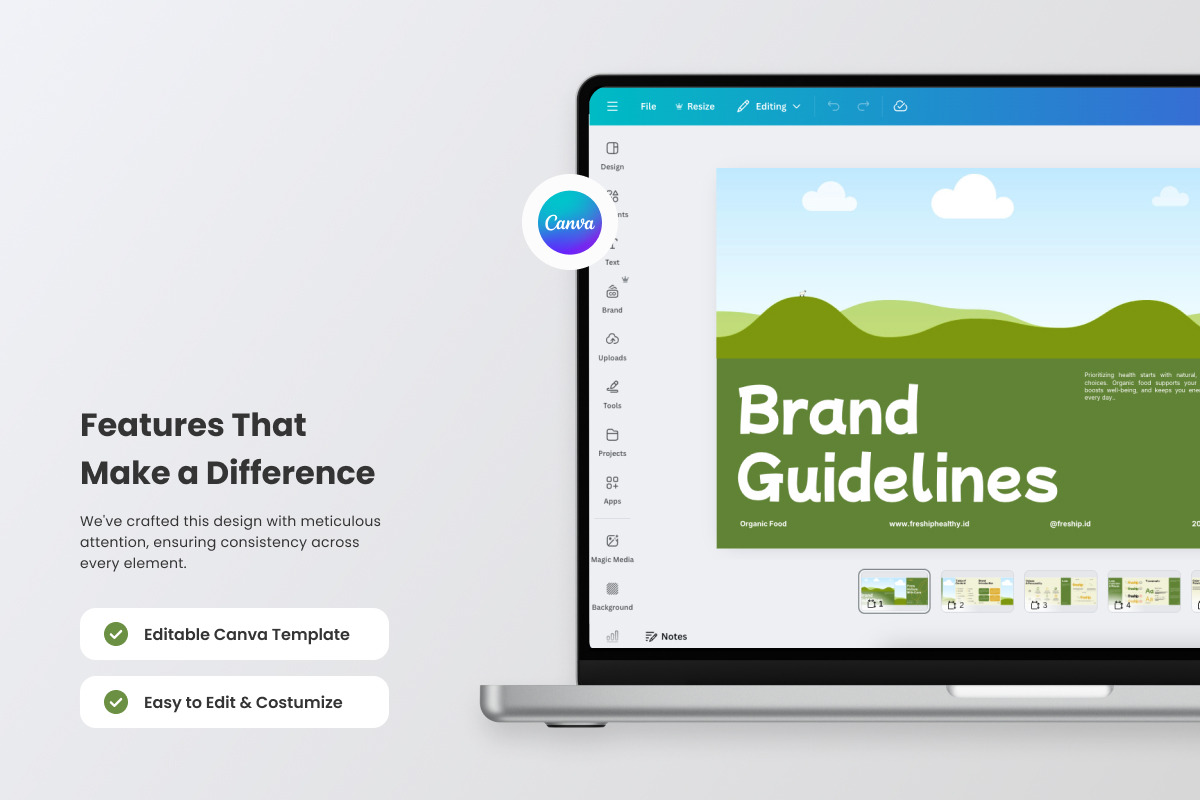 Freship - Organic Brand Guideline, a Magazine Template by productype1 (Photo 3 of 6)