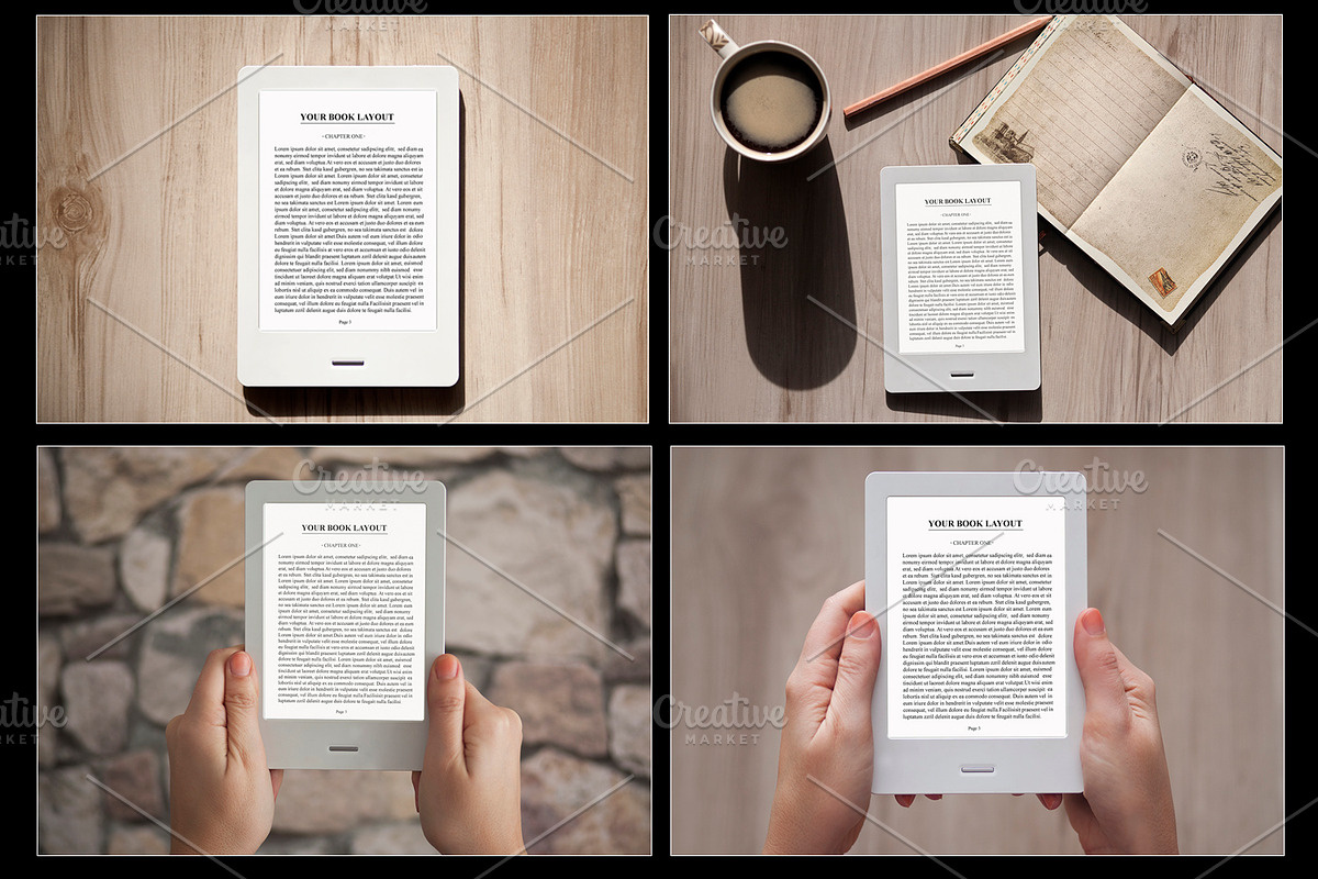 E-Book Reader,10 PSD Mock-Ups,BUNDLE, a Device Mockup by VIBE Collective (Photo 2 of 2)