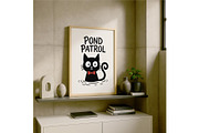 Pond Patrol Cat Funny Black Cat, a Background Graphic by LaseredNinja (Thumbnail 6 of 7)
