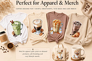 Coffee Drinks T-Shirt Print Bundle, a Food Illustration by GoldmoonUA (Thumbnail 3 of 5)