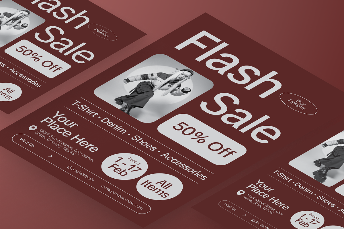 Utilitarian Discount Campaign Flyer, a Flyer Template by Annora Studio (Photo 5 of 6)