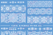 Snowflakes seamless lace borders 01, a Pattern Graphic by Tatianakost49 (Thumbnail 5 of 6)