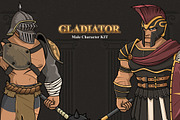 Male Gladiator Character KIT, an Illustration by Diditpranata (Thumbnail 9 of 9)