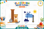 Classroom Decor Clipart Bundle, an Education Illustration by Actual Pixel (Thumbnail 10 of 12)