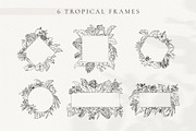 Line Art Tropical Flowers & Leaves, a Decorative Illustration by La Petite Line Art (Thumbnail 6 of 12)
