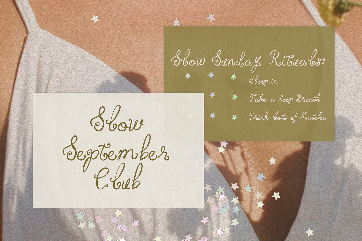 Whimsy Handwritten Vintage Script, a Handwritten Font by Laras Wonderland (Photo 7 of 13)