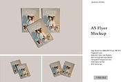 A5 Flyer Mockup, an Advertising Mockup by Bangdastudio (Thumbnail 1 of 8)