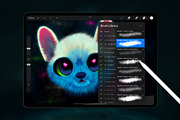 Furry + Hairy Procreate Brushes, a Brush Add-On by Tim Hankins Design (Thumbnail 2 of 5)