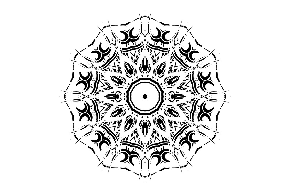 Black White Mandala Illustration Set, a Decorative Illustration by NJ Himel (Photo 60 of 101)