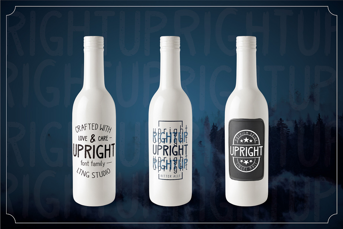 Upright font family preview 4