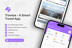 Traveze - Travel App UI Kit