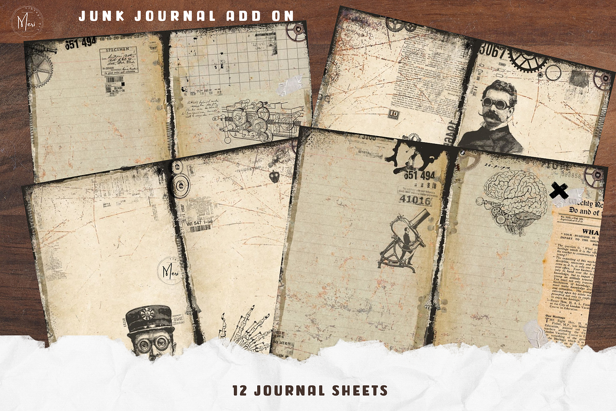 The Grungy Steampunk Junk Journal, a Decorative Illustration by meribela (Photo 3 of 7)