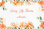 Orange Spring Flowers Honey Lilly, a Decorative Illustration by LeCoqDesign (Thumbnail 1 of 5)