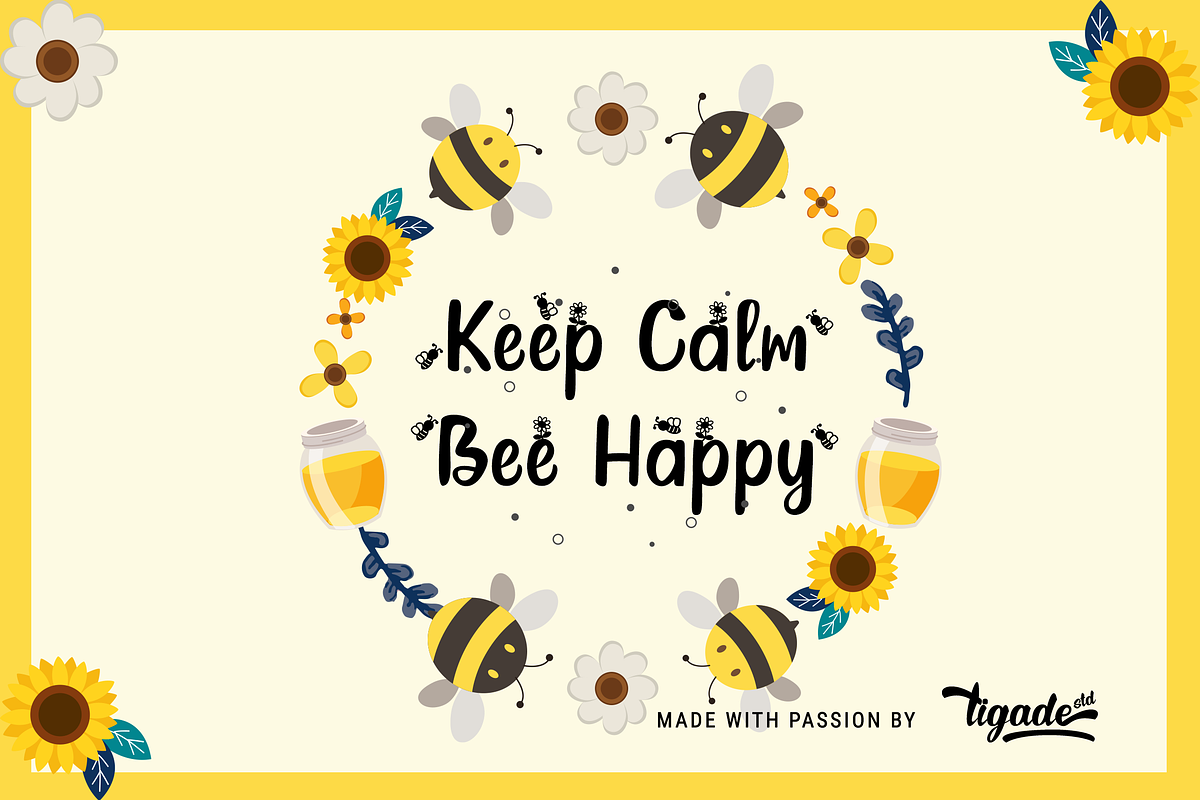 Summerbee | Summer Sunflower Bee, a Font by Tigadestd Type (Photo 4 of 9)