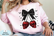 Gothic Skull Cherries Black Bow PNG, a Seasonal Illustration by Daily.Designs (Thumbnail 3 of 5)