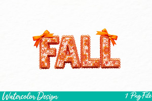 Preppy Fall png, an Illustration by Watercolor design