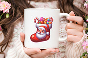 Christmas Stockings Watercolor Bundl, an Illustration by RobertsArt (Thumbnail 2 of 7)