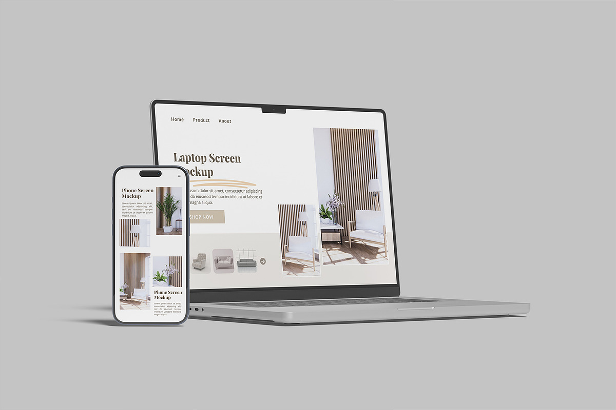 Macbook and iPhone Mockup, a Mac Mockup by lamorastudio (Photo 4 of 11)