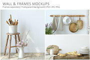 COUNTRY KITCHEN Wall&Frame Mockups, a Print Template by MyHomeMockups (Thumbnail 1 of 7)