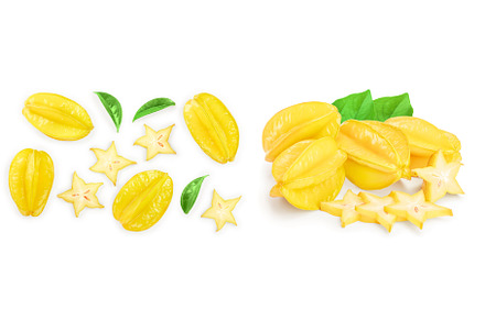 Carambola or star-fruit isolated on, a Food & Drink Photo by NataPhoto