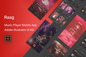 Raag - Music Player UI Kit AI