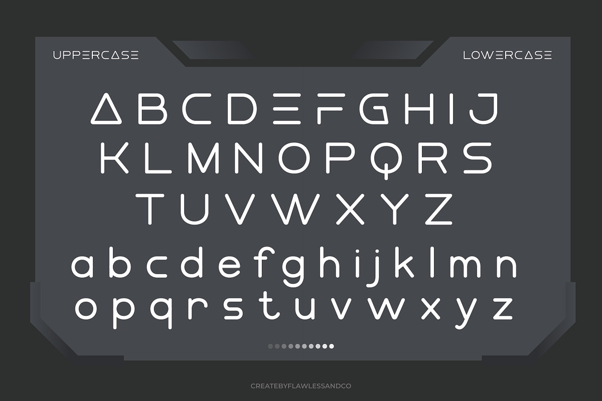 Zoqula – Futuristic Font, a Font by Flawless And Co (Photo 10 of 10)
