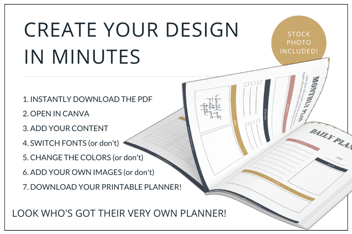 Planner Templates | Canva Vintage, a Stationery Template by Lady Boss Studio (Photo 4 of 8)