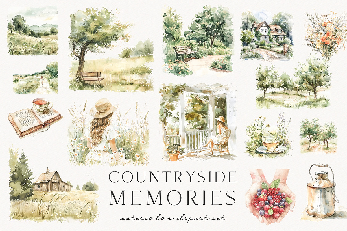 Countryside Memories, a Decorative Illustration by PeDe Designs (Photo 5 of 15)