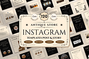 120 Antique Store Instagram Template, a Social Media Template by Branding Victory STD (Thumbnail 1 of 9)