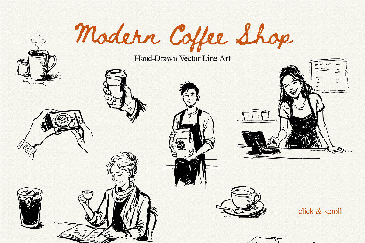 Modern Coffee Shop Clipart, an Object Illustration by divanovskaya_nv (Photo 10 of 16)