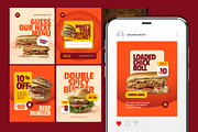 Fast Food Instagram Post Template, a Social Media Template by Pink Bunny Studio (Thumbnail 1 of 3)
