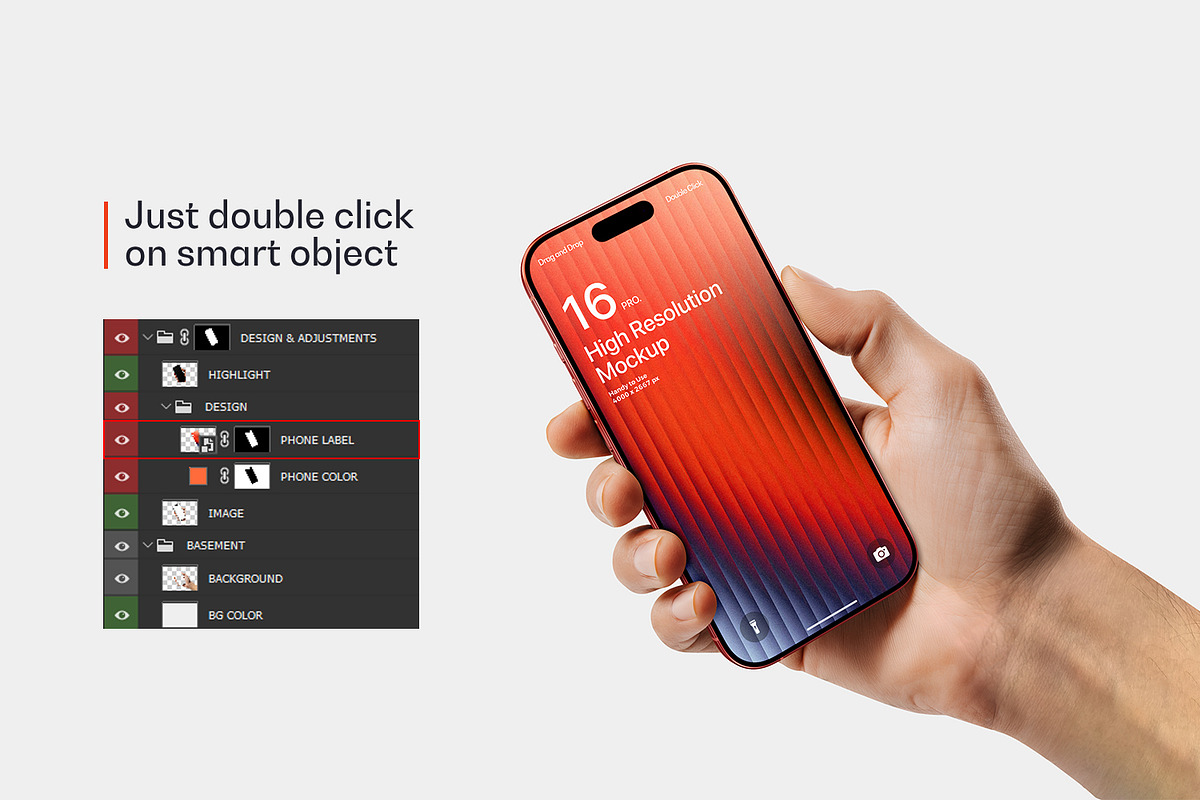 Holding iPhone 16 Pro Max Mockup, an iPhone Mockup by RamStudio2 (Photo 8 of 8)