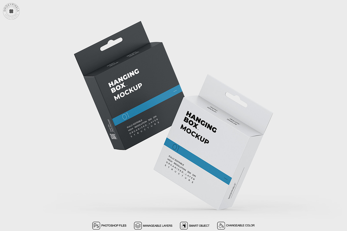 Hanging Box Mockup – High-Res PSD, a Packaging Mockup by SmokyPixels (Photo 5 of 5)