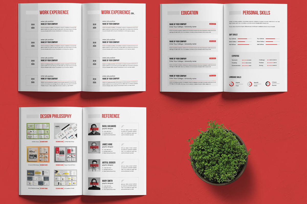 Modern CV and Portfolio Template, a Brochure Template by MightyDesign (Photo 4 of 7)