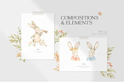 Watercolor baby bunnies. Baby shower, an Animal Illustration by Kate Macate (Thumbnail 4 of 10)