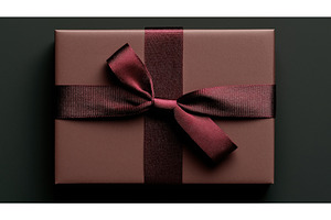 Elegant wrapped gift box with a, a Food & Drink Photo by Sergey Kotenev