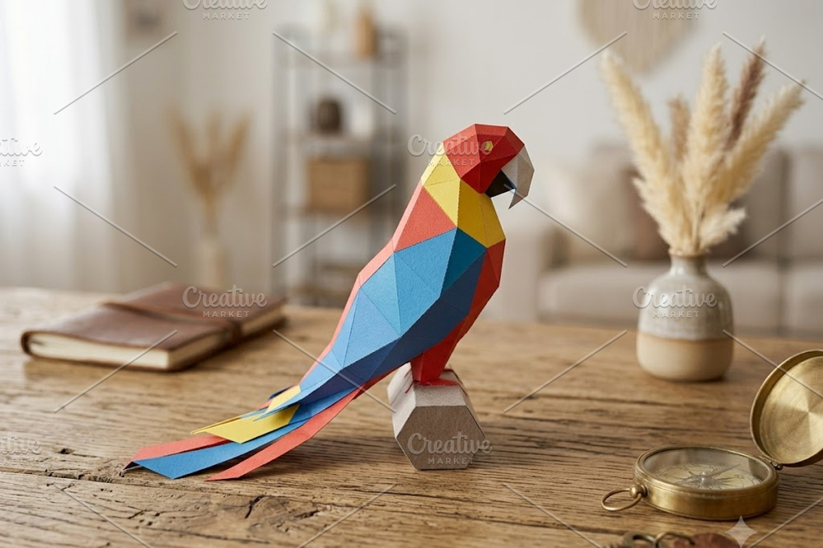 Macaw parrot - 3d papercraft, a Card Template by PAPER amaze (Photo 2 of 4)