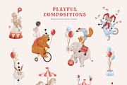 Vintage Circus Watercolor Set, a Decorative Illustration by Eva Gentle (Thumbnail 7 of 16)