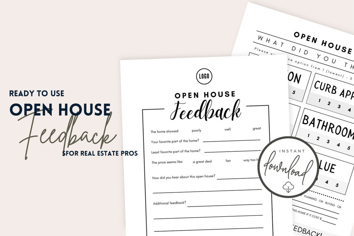 Open House Feedback Template CANVA, a Stationery Template by RealEstateDreams (Photo 2 of 5)