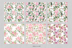 Seamless Floral Patterns Bundle