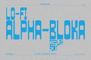 Lo-Fi ALPHA BLOKA Display Font