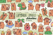 Cute Capybara Jungle Adventure, an Animal Illustration by Palau (Thumbnail 1 of 12)