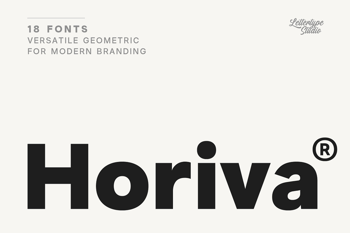 Horiva Sans Geometric | 50% OFF, a Sans Serif Font by Lettertype Studio (Photo 1 of 17)