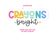 Crayons Bright - Cute Font Duo, a Handwritten Font by SaktiAvellin (Thumbnail 1 of 8)
