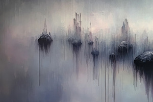 Abstract Art, Ethereal Landscape, a Decorative Illustration by Virgo Studio