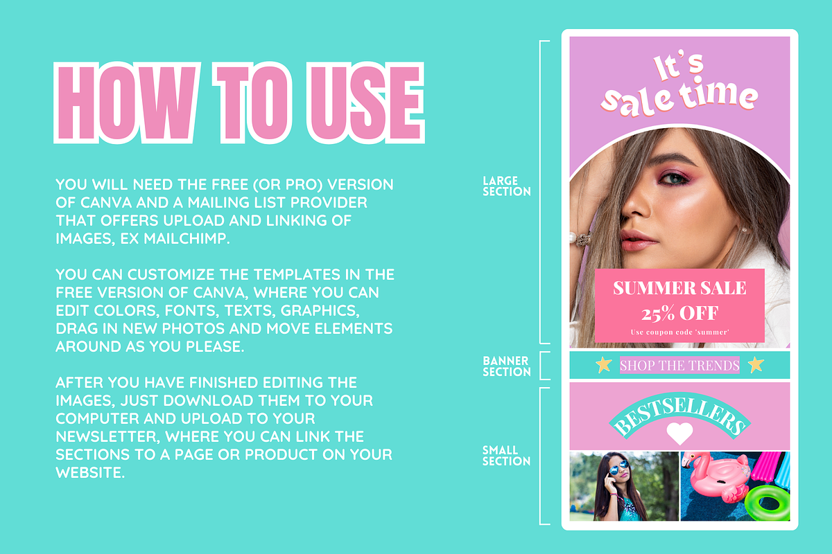 Colorful Newsletter Templates, an Email Template by SunshineStudioBoutique (Photo 3 of 9)